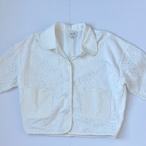 Joie Women's Cream Eyelet Blazer